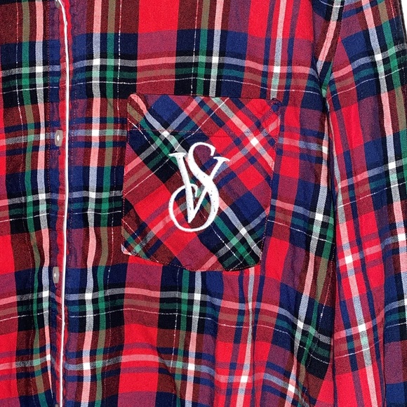 Victoria’s Secret Holiday Plaid Sleep Shirt - Picture 3 of 8